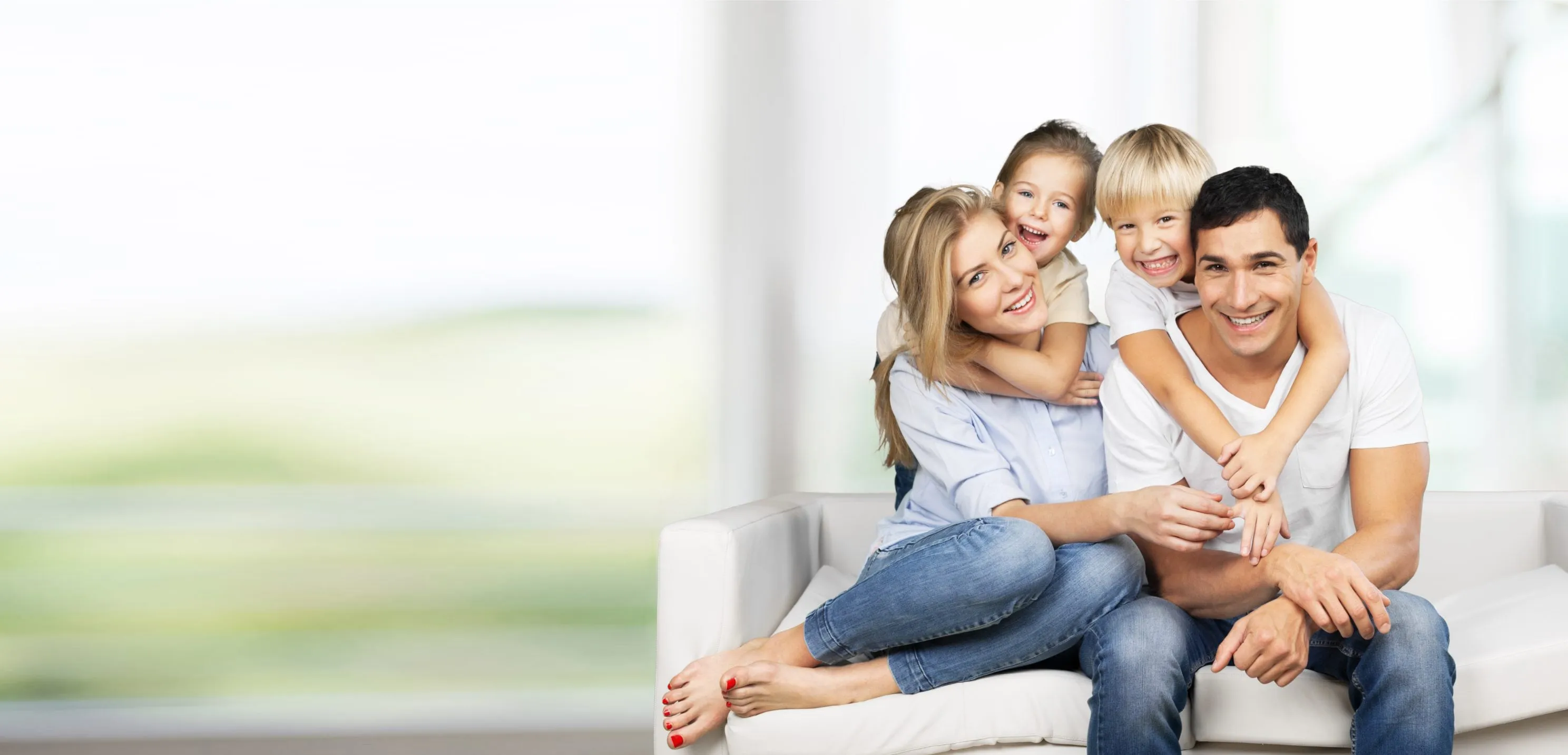 A smiling family